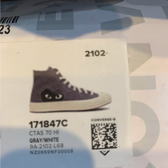 Comme de Garçon high tops, gray, size 6 women’s - Picture 5 of 5